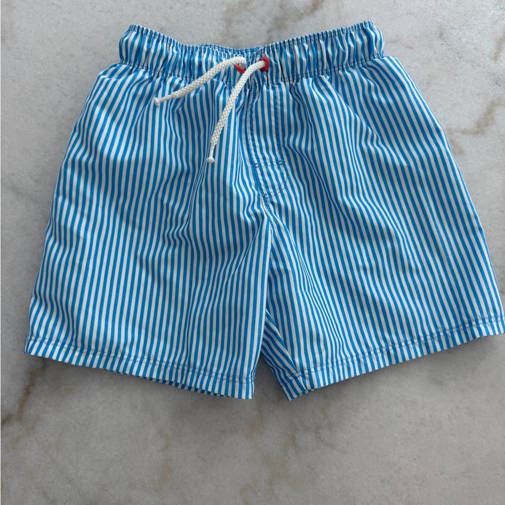 H&M Kids Swim Trunks in Blue and White Pinstripes